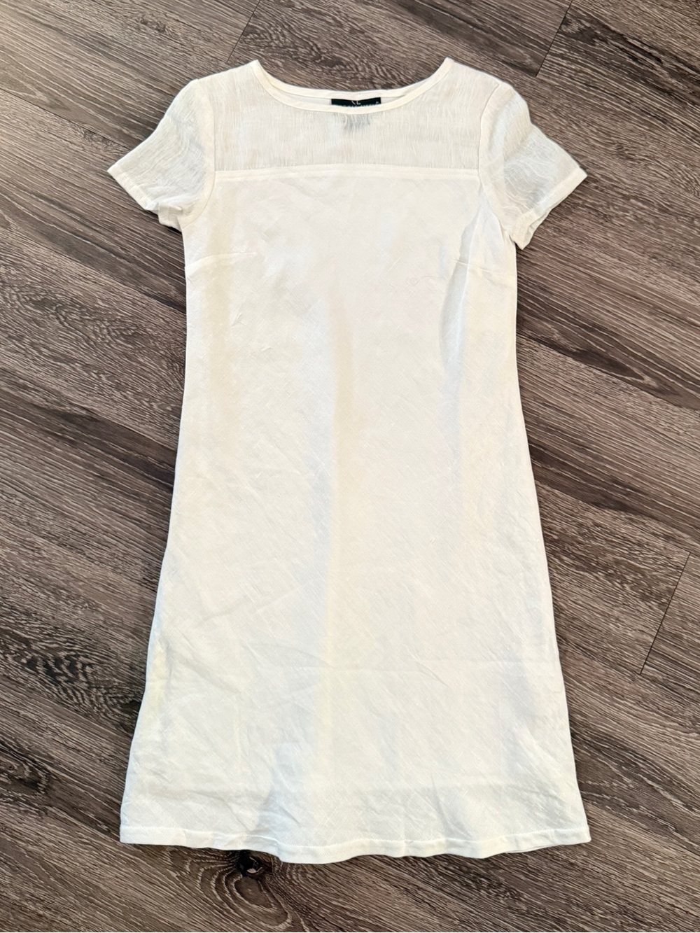 Carole Little Petite Vintage Linen Short Sleeve Dress